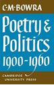 Picture of POETRY AND POLITICS 1900-1960 (THE WILES LECTURES)