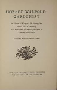Picture of HORACE WALPOLE: GARDENIST;